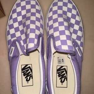 Vans Violet Checkerboard Slip-Ons